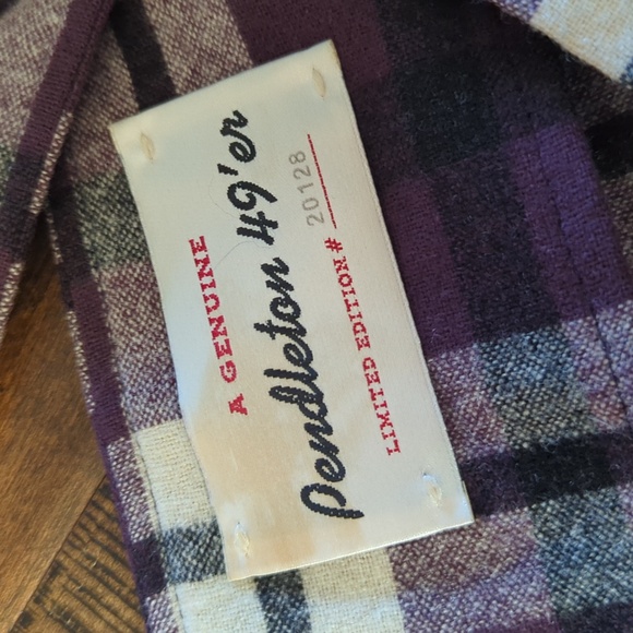 Vintage Pendleton 49er Wool Check Jacket in Purple, White and Black - Picture 6 of 9